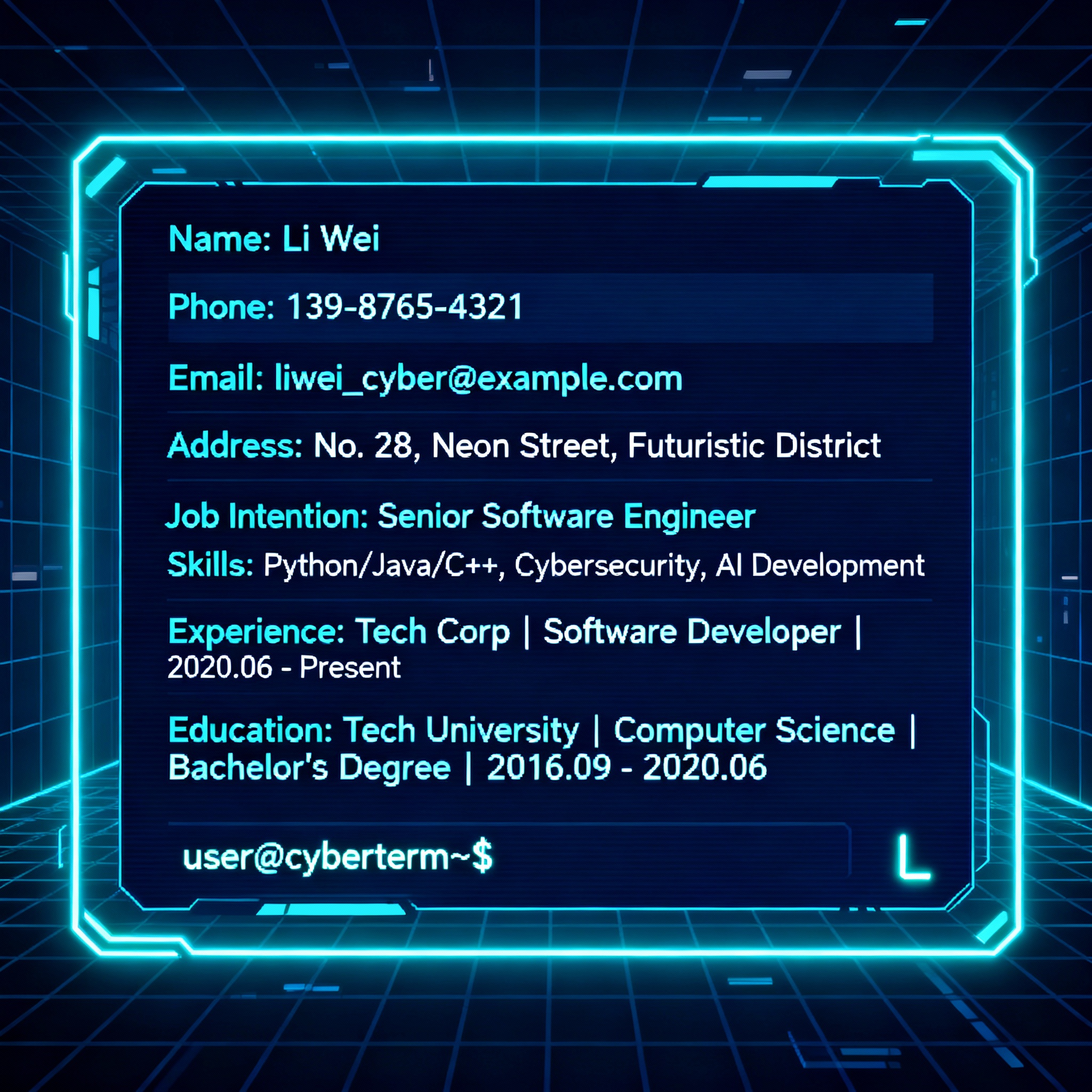 Command‑Line Résumé